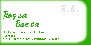 rozsa barta business card